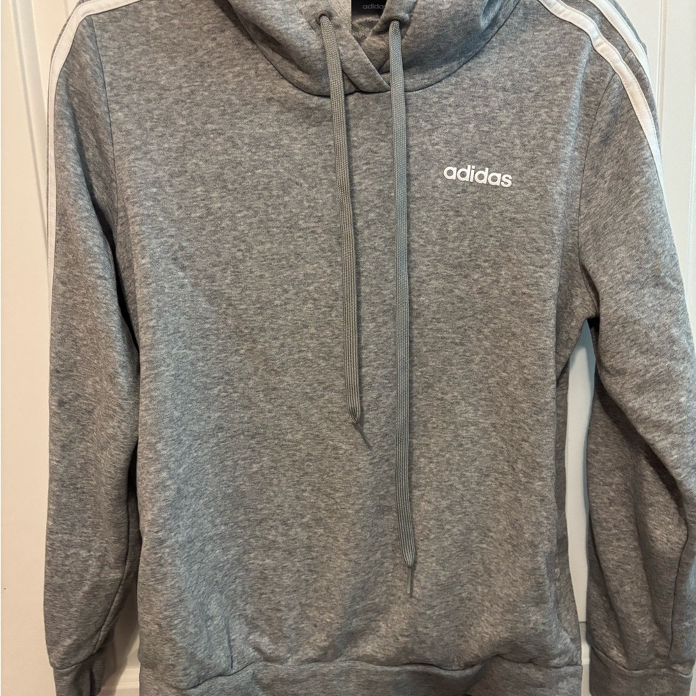 Adidas Gray Hoodie with White Details